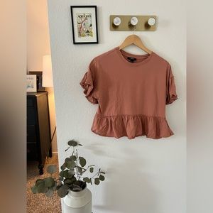 Peach Tee Shirt/Blouse